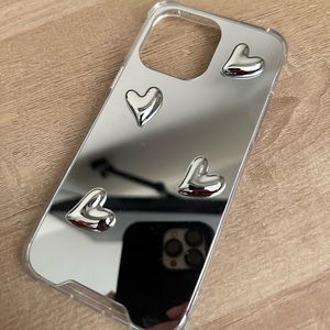 3D Heart Chrome Case I phone 14 Pro Max